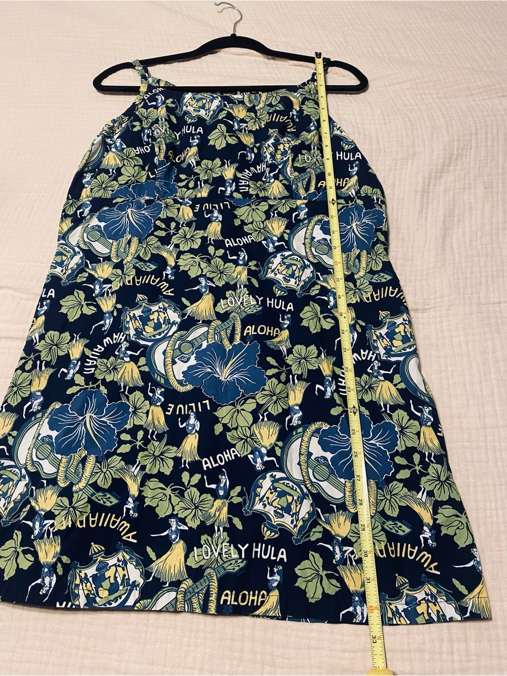 Hilo Hattie! Navy Floral Aloha Print Sundress Large